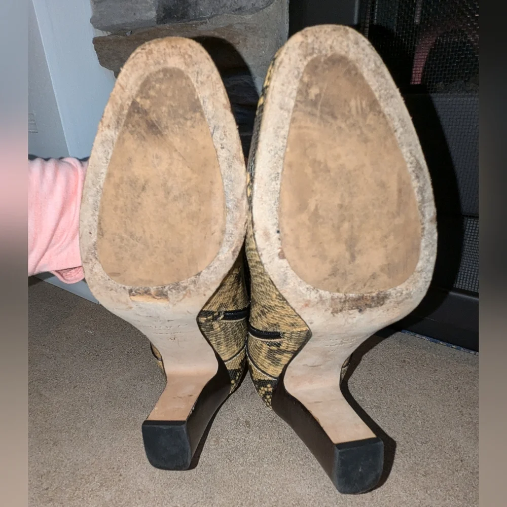 Jimmy Choo - Blanka 85 leather ankle boots in Dijon snake print size 37 (US 7)
